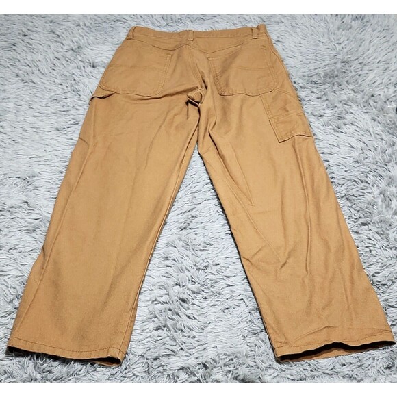 Rustler By Wrangler Mens 32X29 Brown Carpenter Jeans Straight Relaxed Fit Y2K - Picture 2 of 10